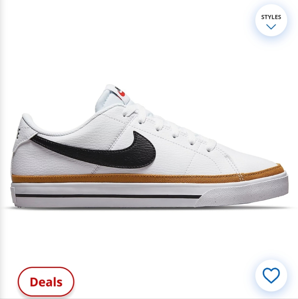Nike Women's Court Legacy Next Nature Shoes - White and Black